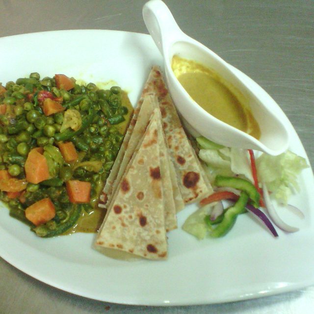 Vegetable curry & chapati
